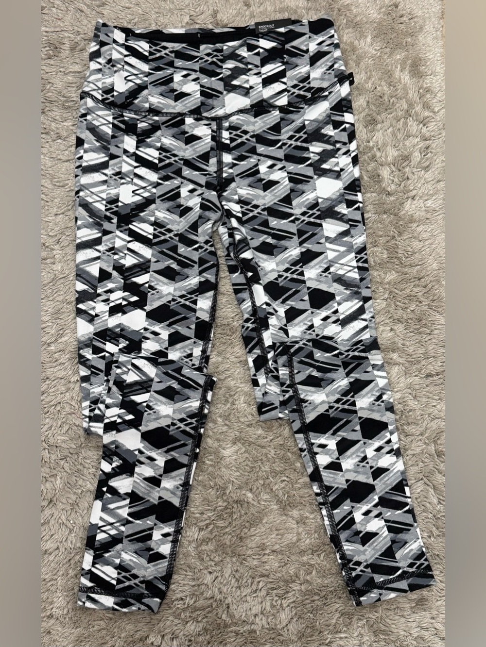 Victoria's Secret Black & White Geometric Kids Leggings